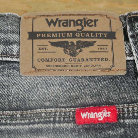 Wrangler Boys Size 14 Husky Slim Fit Jeans Dark Grey New w Tags - Picture 6 of 7